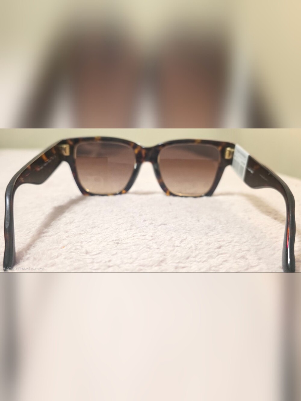 NWT Tory Bursch Kira Square Sunglasses dark tortoise/brown gradient - Picture 6 of 13